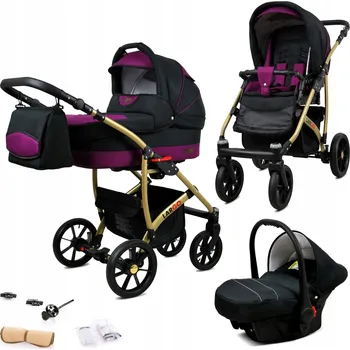 Kočárek Dětský kočárek 3v1 BabyLux Largo ALU (hluboký, sportovní, autosedačka)