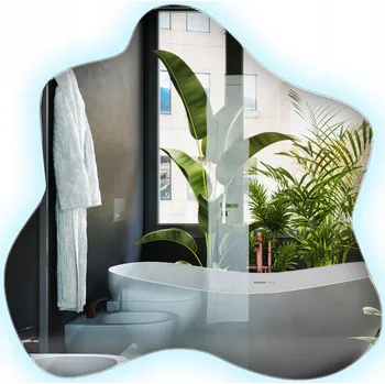 Zrcadlo Zrcadlo Studené LED Koupelnové Asymetrické Designové Stylové Premium