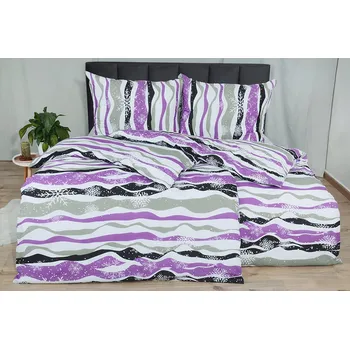 Povlečení Krepové povlečení BASIC prodloužené LASTA fialové