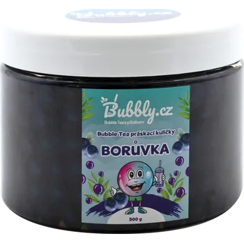 Bubbly.cz Práskací kuličky do Bubble Tea 500 g, borůvka