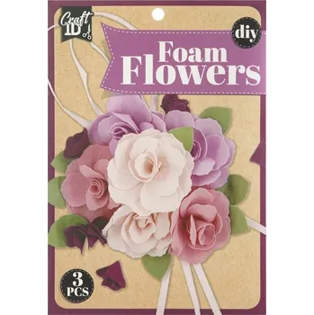 DIY pěnové květiny sada ve fialové a bílé