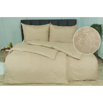 Povlečení Povlečení DAMAŠEK mikro TRIGA pískové