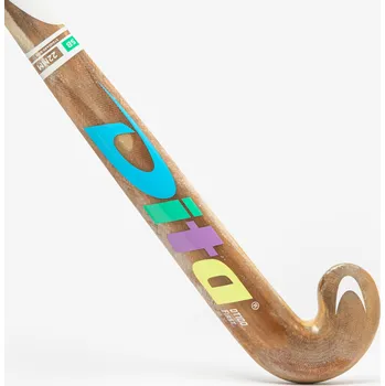 Hokejka DITA Dětská hokejka na pozemní hokej dřevěná DT100 26" BÉŽOVÁ|BÍLÁ