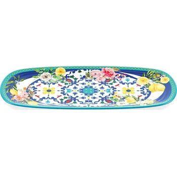 Guzzini, Servírovací talíř /mísa Flowers & Lemon 39,5 cm sytě modré - Formadore