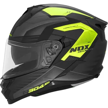 Helma na motorku Integrální helma na motorku NOX N304S CARVER matná černo-žlutá