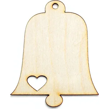 Vánoční ozdoba Závěsná dřevěná ozdoba na dekupáž - Zvonek