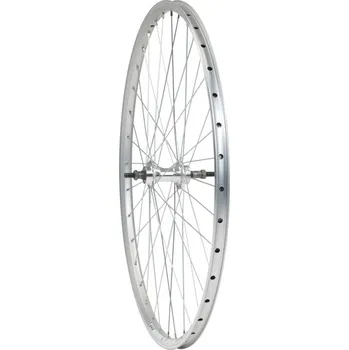 Zapletené kolo Zapletené kolo 622/28 zadní, ráfek dvoustěnný stříbrný, Al náboj šroubovací na matice