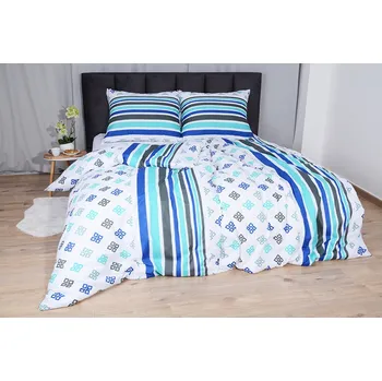 Povlečení Bavlněné povlečení BASIC 4dílné GLENA tyrkysové