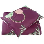 Povlečení z mikrovlákna s bavlněným efektem prodloužené BUBLA vínové