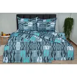 Povlečení mikrosatén 4dílné MENTO tyrkysové