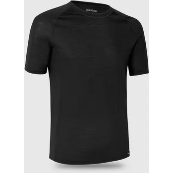 Pánské tričko GRIPGRAB Merino tričko Merino Blend Thermal Short Sleeve Base Layer M ČERNÁ