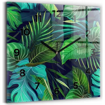 Hodiny Nástěnné hodiny Wallfluent, odstíny zelené, 30 cm