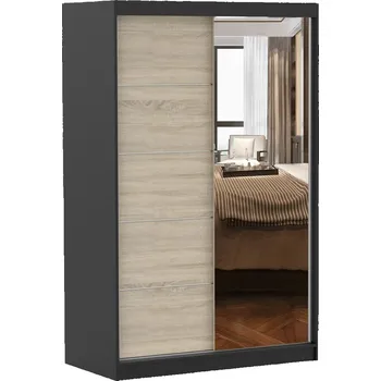 Dětská skříň Nábytek PEGAS s.r.o. Šatní skříň NOEMI 05, Černá/Sonoma