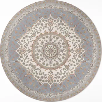 Koberec Kulatý Koberec průměr 50 cm Jemný rostlinný ornament mandala vintage