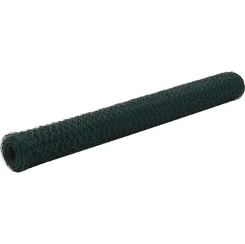 Pletivo vidaXL Pletivo ke kurníku ocel PVC vrstva 25 x 1,2 m [143266] Barva: Zelená
