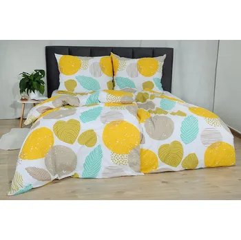 Povlečení Bavlněné povlečení BASIC 4dílné TARAKA okrové