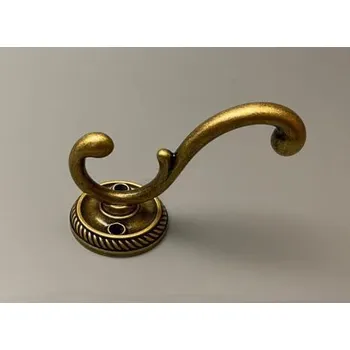 Věšák Okrasný antik věšák - Mosaz