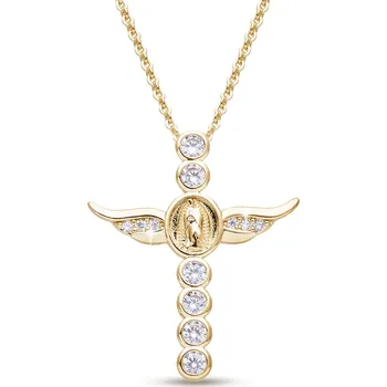 Řetízek biju Pozlacený řetízek 14k kříž 3002122