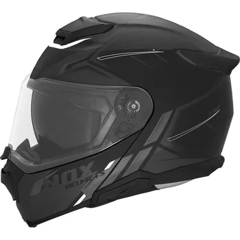 Helma na motorku Vyklápěcí helma na motorku NOX N967 Synchro matná černo-bílá S