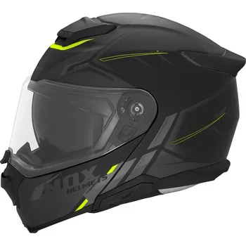Helma na motorku Vyklápěcí helma na motorku NOX N967 Synchro matná černo-fluo žlutá XS