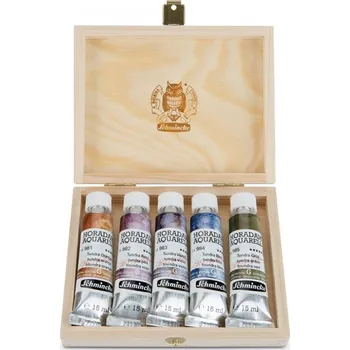 Vodová barva Sada akvarelových barev v tubách Schmincke Super Granulation 5x15ml