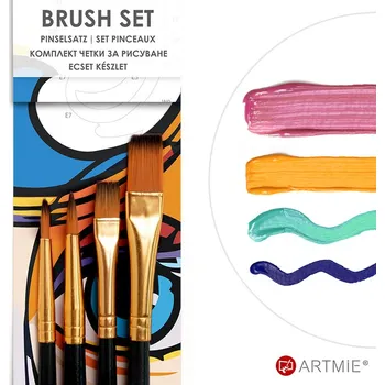 Umělecký štětec ARTMIE Sada syntetických štětců 4 kusy
