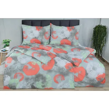 Povlečení HW LOGISTIC s.r.o. Povlečení z mikrovlákna s bavlněným efektem ESPORA červené 140 x 200, 70 x 90 cm zipový uzávěr