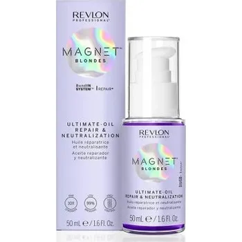 Vlasová regenerace Revlon Professional Magnet Blondes Ultimate-oil Repair &amp; Neutralization - Posilující vlasový olej proti lámání pro blond a odbarvené vlasy 50 ml