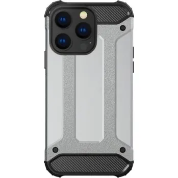 Telefonní příslušenství Super odolný "Armor" kryt pro iPhone 16 Pro - stříbrný