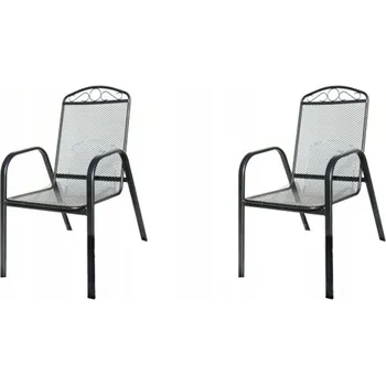 Zahradní židle IWHOME kovová šedá