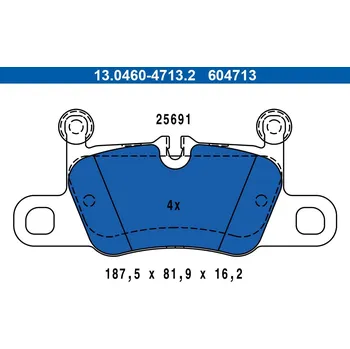 Brzdová destička Sada brzdových destiček, kotoučová brzda ATE 13.0460-4713.2