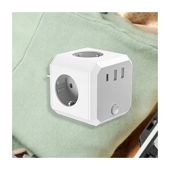 Elektrická zásuvka ADAPTÉR DO ZÁSUVKY 7 V 1 KOSTKA BEZ KABELU ZÁSUVKOVÁ LIŠTA