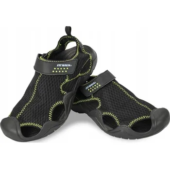 Pánské sandále Pánské sportovní sandály s regulací na suchý zip, krytá špička, lehké, černé, velikost 40