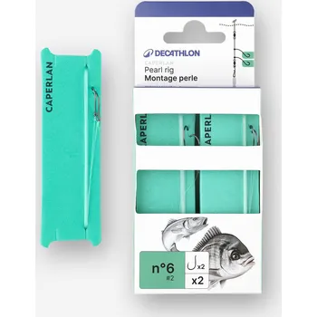 Rybářský háček CAPERLAN Montáž na mořský rybolov s korálkem vel. 6 2H 2 ks