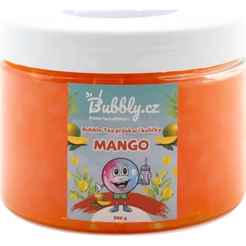 Bubbly.cz Práskací kuličky do Bubble Tea 500 g, mango