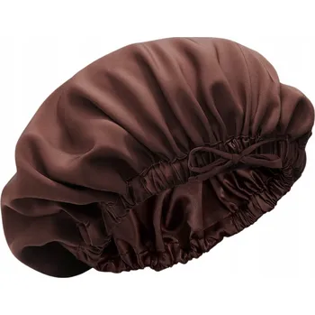 Čepice ALMANIA Hedvábná čepice na spaní - čokoládová