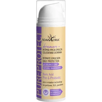 Intimní hygienický prostředek Dermacare+ PUREPROTECT Intimní mycí emulze pro celodenní ochranu 150ml Soaphoria