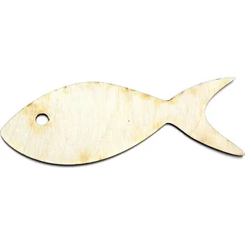Vánoční ozdoba Závěsná dřevěná ozdoba na dekupáž - Rybka