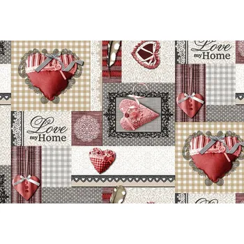 ubrus PVC ubrus DOMOV červený 120x140 cm