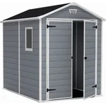 Zahradní domek Keter MANOR 6 x 8 DD šedý / bílý, s podlahou