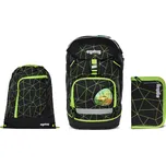 Školní batoh Ergobag v setu Fluo race + Dárek ZDARMA