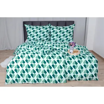 Povlečení Povlečení z mikrovlákna s bavlněným efektem 4dílné ORLEKA petrolejové