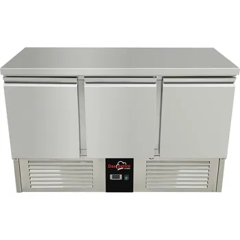 Lednice DASgastro Chladící stůl - 1,37 x 0,7 m - se 3 dveřmi