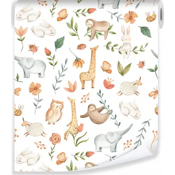 Fototapeta VLIESOVÁ TAPETA DO DĚTSKÉHO POKOJE ZVÍŘÁTKA PRO DĚTI