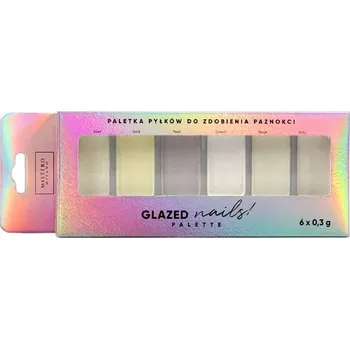 Paletka dekorativní kosmetiky Mistero Milano - pigment - Solid chrome pallette GlazedNails! 6x0,3g