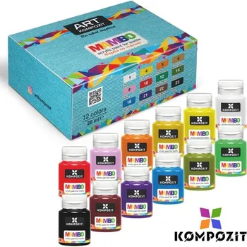 Speciální výtvarná barva Kompozit sada barev na textil a kůži MAMBO