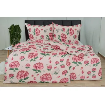 Povlečení Krepové povlečení BASIC prodloužené ORTENSA malinové