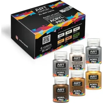 Speciální výtvarná barva Sada metalických akrylových barev ACRYL PRO