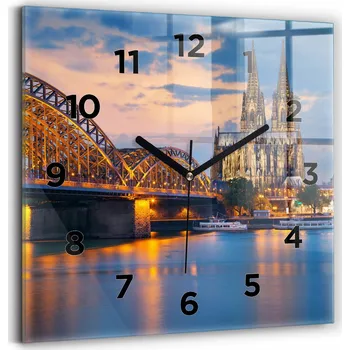 Hodiny Nástěnné hodiny Wallfluent modré 30 cm