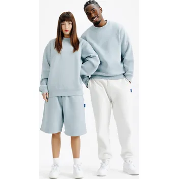 Dámská mikina DECATHLON Unisex mikina s kulatým výstřihem Elementals XS MODRÁ|ŠEDÁ